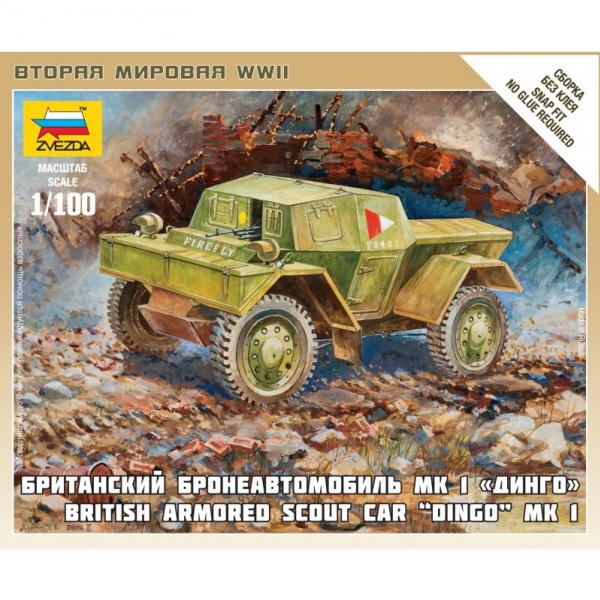 Zvezda Military 1/100 Scale: British Armored Car Daimler Mk -1 