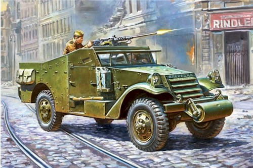 Zvezda Military 1/100 Scale: Snap Kit: M-3 SCOUT CAR 