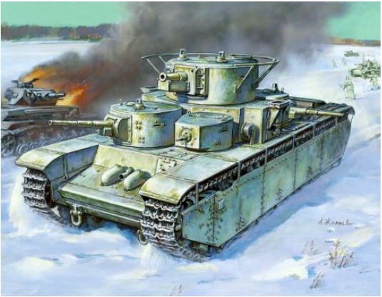 Zvezda Military 1/100 Scale: Snap Kit: Soviet Tank T-35 