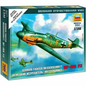 Zvezda Military 1/144 Scale: Snap Kit: Messerschmitt Bf 109F-2 