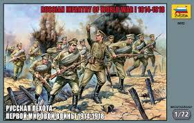 Zvezda Military 1/72 Scale: Russian Infantry Of WWI 