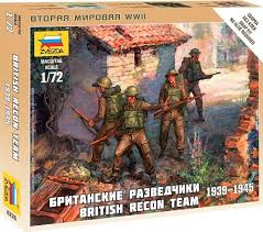 Zvezda Military 1/72 Scale: Snap Kit: British Recon Team 