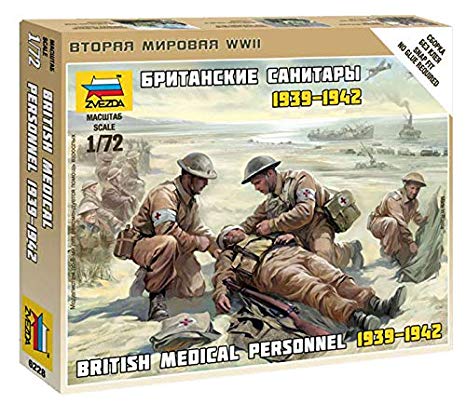 Zvezda Military 1/72 Scale: Snap Kit: British Medic Team 