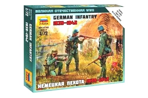 Zvezda Military 1/72 Scale: Snap Kit: German Infantry Eastern Front 1939-1942 
