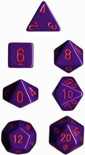 Chessex (25417): Polyhedral 7-Die Set: Opaque: Purple/Red 