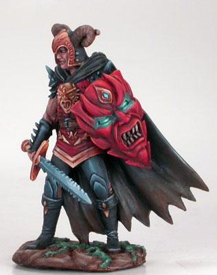 Dark Sword Miniatures: Visions in Fantasy: Male Anti-Paldin with Bastard Sword and Demonic Shield - Easley 