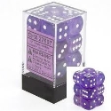 Chessex (23607): D6: 16mm: Translucent: Purple/White 