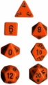 Chessex (25403): Polyhedral 7-Die Set: Opaque: Orange/Black 