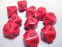 Chessex (26214): D10: Opaque: Red/Black 