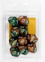 Chessex (26237): D10: Gemini: Copper Green/White 