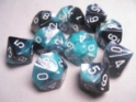Chessex (26246): D10: Gemini: Black Shell/White 