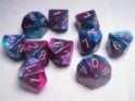 Chessex (26249): D10: Gemini: Purple Teal/Gold 