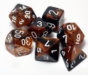 Chessex (26227): D10: Gemini: Black Copper/White 