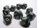 Chessex (27228): D10: Borealis: Smoke/Silver 