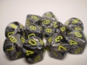 Chessex (27238): D10: Vortex: Black/Gold 