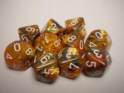 Chessex (27243): D10: Festive: Mardi Gras/White 