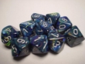 Chessex (27245): D10: Festive: Green/Silver 