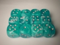 Chessex (27265): D10: Cirrus: Aqua/Silver 