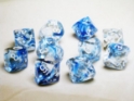 Chessex (27266): D10: Nebula: Dark Blue/White 