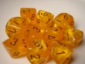 Chessex (27273): D10: Velvet: Orange/Black 