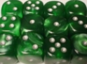 Chessex (27275): D10: Velvet: Green/Silver 