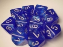 Chessex (27276): D10: Velvet: Blue/Silver 