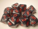 Chessex (27278): D10: Velvet: Black/Red 