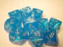 Chessex (27279): D10: Velvet: Bright Blue/Silver 