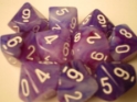 Chessex (27287): D10: Phantom: Purple/White 