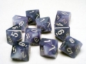 Chessex (27288): D10: Phantom: Black/Silver 