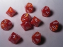 Chessex (27292): D10: Lustrous: Bronze/White 