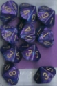 Chessex (27297): D10: Lustrous: Purple/Gold 