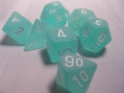 Chessex (27405): Polyhedral 7-Die Set: Frosted: Teal/White 