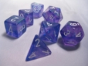 Chessex (27407): Polyhedral 7-Die Set: Borealis: Purple/White 