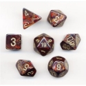 Chessex (27419): Polyhedral 7-Die Set: Scarab: Blue Blood/Gold 
