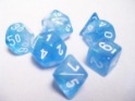 Chessex (27426): Polyhedral 7-Die Set: Borealis: Sky Blue/White 