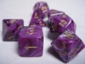 Chessex (27437): Polyhedral 7-Die Set: Vortex: Purple/Gold 
