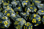 Chessex (27438): Polyhedral 7-Die Set: Vortex: Black/Yellow 