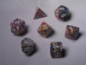 Chessex (27440): Polyhedral 7-Die Set: Festive: Carousel/White 