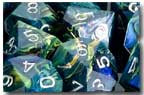 Chessex (27645): D6: 16mm: Festive: Green/Silver 