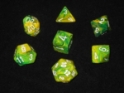 Chessex (27452): Polyhedral 7-Die Set: Vortex: Dandelion/White 