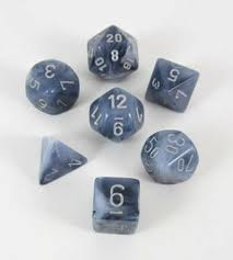 Chessex (27488): Polyhedral 7-Die Set: Phantom: Black/Silver 