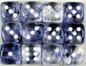 Chessex (27608): D6: 16mm: Nebula: Black/White 