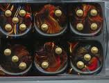 Chessex (27619): D6: 16mm: Scarab: Blue Blood/Gold 