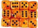 Chessex (27633): D6: 16mm: Vortex: Orange/Black 