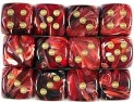 Chessex (27634): D6: 16mm: Vortex: Burgundy/Gold 