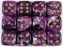 Chessex (27637): D6: 16mm: Vortex: Purple/Gold 