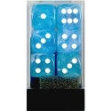 Chessex (27646): D6: 16mm: Cirrus: Light Blue/White 