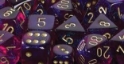 Chessex (27667): D6: 16mm: Borealis: Royal Purple/Gold 
