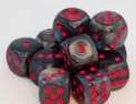 Chessex (27678): D6: 16mm: Velvet: Black/Red 